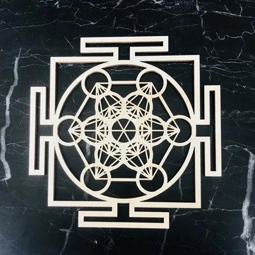 Wooden Flower Of Life Natural Symbol Sacred Geometry Ornaments Home Decoration Chakra Carved Coaster Wood Sign Wall Kitchen DIY