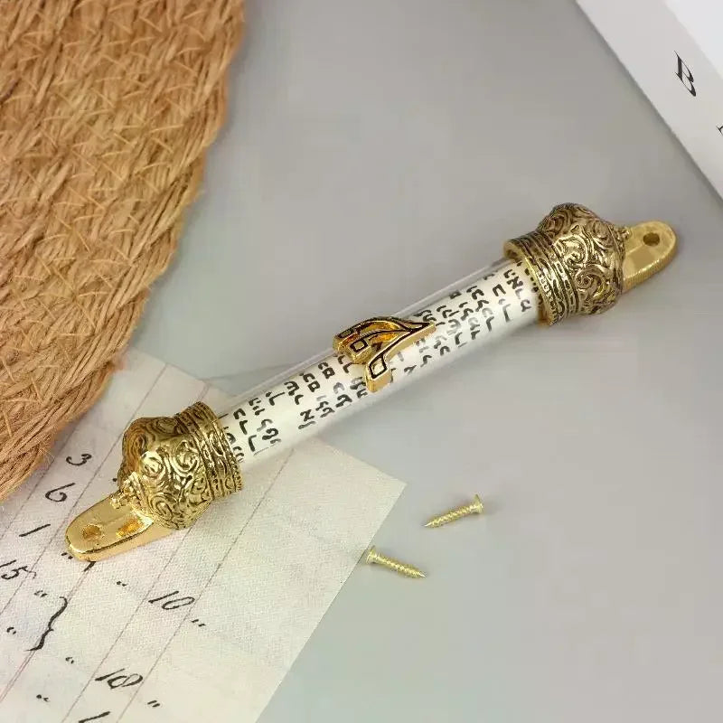 Door Metal Blessing Mezuzah With Scroll Door Decoration House Religious Gift Retro Mezuzah Case Plaque