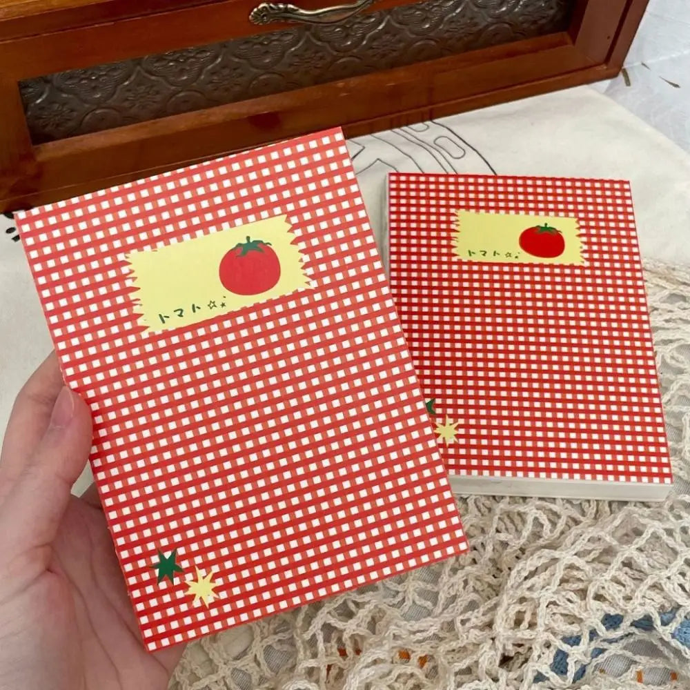 Lovely Tomato Notebook Thick Notepads with 78-96 Page Unlined Journal for Writing Drawing Sketching Journaling Mind Map