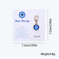 1pc Trendy Turkish Blue Evil Eye Keychain with Cute Charm Personalized Key Ring Stylish Bag Decoration Accessories Fashion Gift
