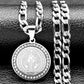 Colorful Crystal Saint Benedict Medal Necklace Women Men Stainless Steel Gold Color Chain Necklaces Jewelry San Benito N8391S05