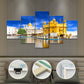 5pcs Framed Amritsar Golden Temple Canvas Art Set Islam Posters DIY Frame Wall Decor for Living Room, Bedroom, Office No frame
