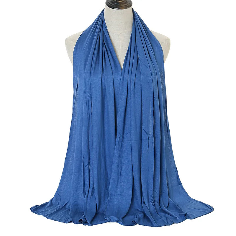 Premium Modal Cotton Jersey Hijab Scarf Muslim Long Shawl Women Plain Soft Turban Tie Head Wraps Africa Female Headband 170x60cm