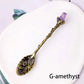 Natural Crystal Tumbled Stone Spoon Magic Energy Divination Halloween Spirit Souvenir Gift Home Decor Christmas Graduation Gift