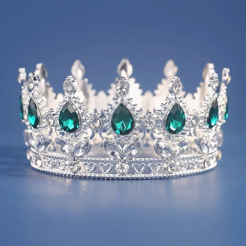 Crown topper Headpiece Suitable  Wedding Decorations Holiday Costume Headpiece Rhinestone Prom Crown Headb
