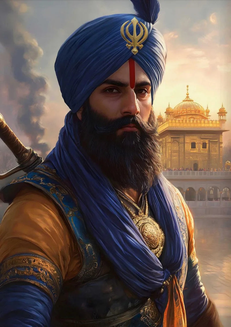 Khalsa Sikh Bold Warrior Retro Religion Poster Print Wall Art Pictures Canvas Painting Living Room Bedroom Home Decor Gift