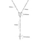 LUXUKISSKIDS Catholic Rosaries Beaded Prayer Cross Pendant Necklace Rosary Prayer Long Stainless Steel Necklaces Collier Jewelry