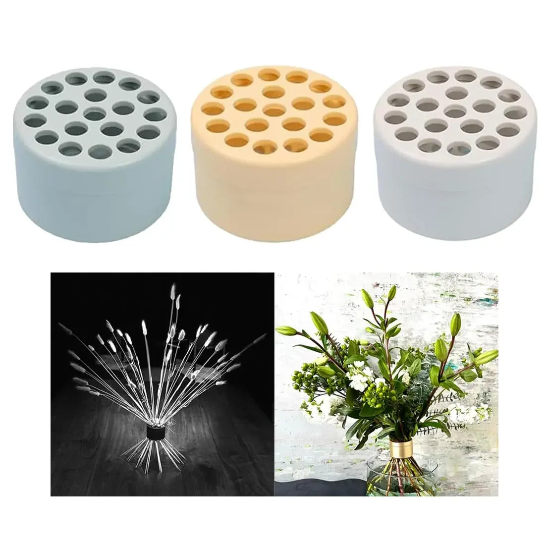 2Pcs Spiral Ikebana Stem Holder for Flowers -Floral Grid for Vase - Bloom Shaper- Flower Frogs for Arrangements Vase