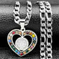 Colorful Crystal Saint Benedict Medal Necklace Women Men Stainless Steel Gold Color Chain Necklaces Jewelry San Benito N8391S05