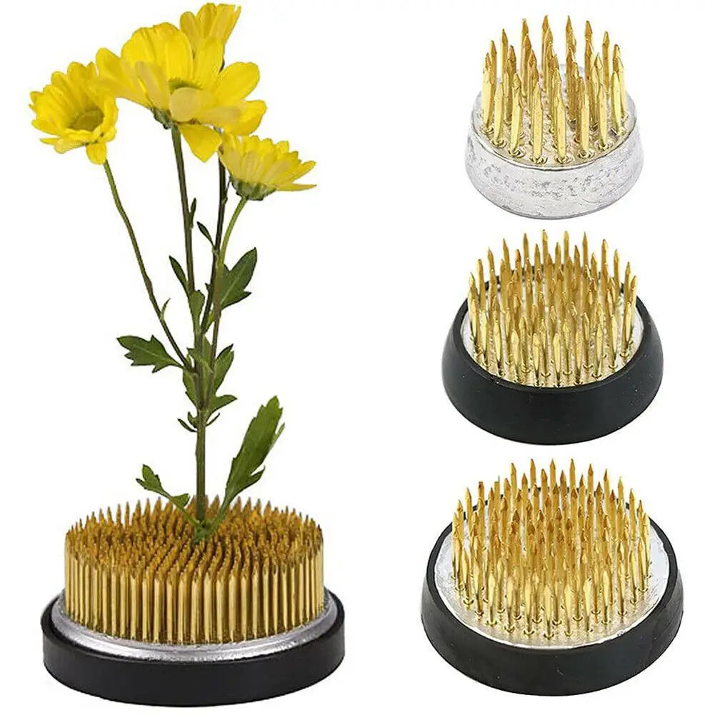 Round Ikebana Flower Frog With Gasket Art Fixed Arranging Tool Small Ikebana Kenzan Pin Frog Arrangements For Your Pot Lid Vase