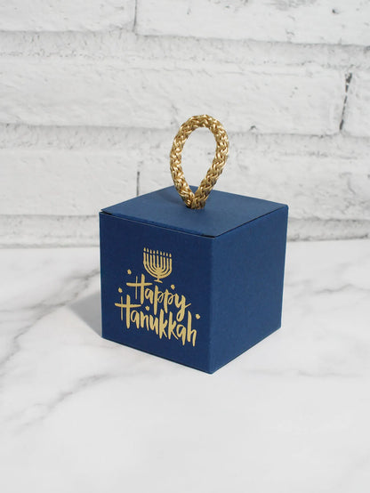 Jewish Hanukkah Square Candy Box, New Year Gift Box, Hanukkah Happy Decoration Gift Box, Gift Atmosphere Candy Box