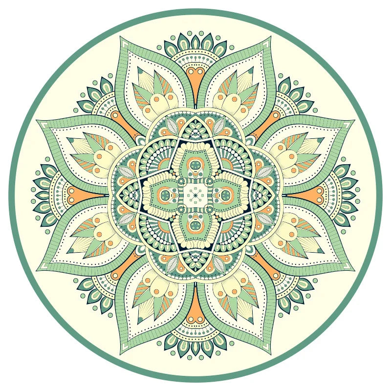 Pilates Mat Round Yoga Mat Suede Rubber Non-Slip Dia Large 140cm Exercise Circle Mat Meditation Mat Workout Mat for Home Outdoor