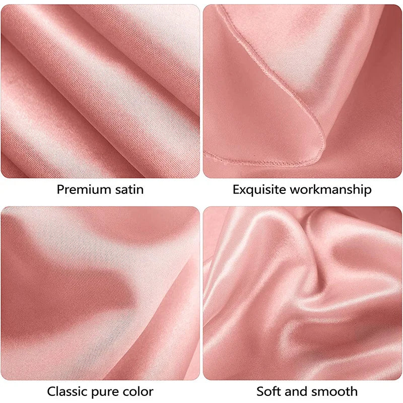 Rose Gold Satin Tablecloth,Nordic Style Elegance Wedding Dust-Proof Table Cover,For Dinning Birthday Party Tabletop Decor