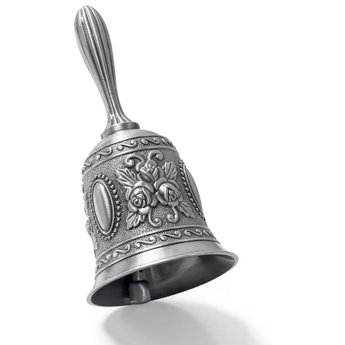 Retro Metalen Tone Hand Bel Metalen School Diner Shoptea Bell Hand Held Craft Bruiloft Decoratie Alarm School Kerk Klaslokaal