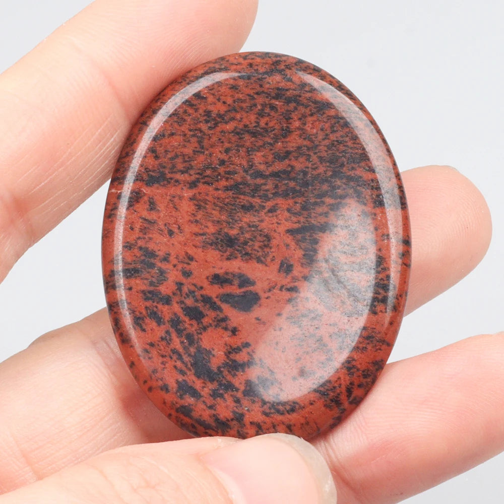 Worry Stone Amethyst Rose Quartz Hand Carved Thumbstone Pocket Meditation Oval Crystal Natural Vitality Relaxation Palm Stone