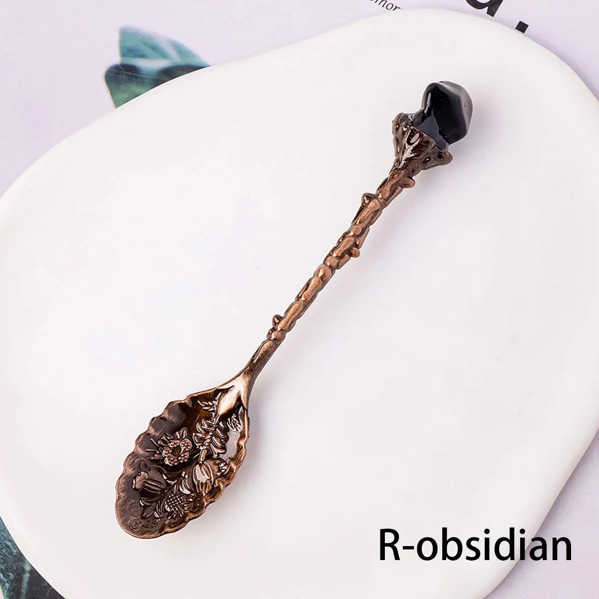 Natural Crystal Tumbled Stone Spoon Magic Energy Divination Halloween Spirit Souvenir Gift Home Decor Christmas Graduation Gift