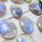 Natural Blue Luminous stone Crystal Palm Stone for Mind Healing Finger Massage Energy Healing Feng Shui Meditation Worry Stone