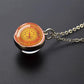 Sacred Geometry-Metatron's Cube Necklaces Sri Yantra Mandala Double Side Glass Ball Pendant Necklace Buddhist Yoga Jewelry Gift