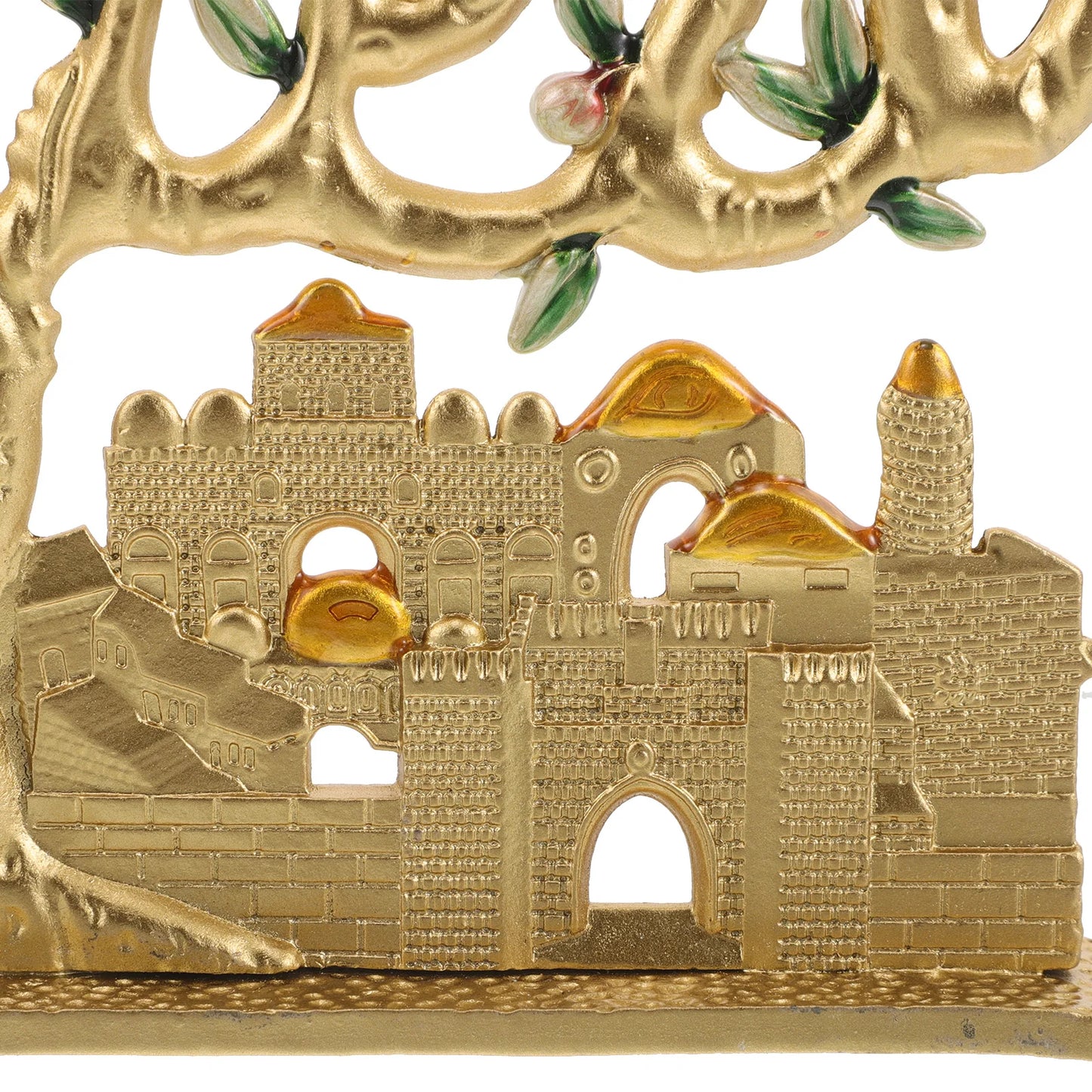 Aluminum Alloy Luxurious Jerusalem Holder 9 Branch Jewish Gold Menorah Holder Candelabra Hanukkah Candlestick