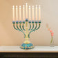 Hanukkah Star Menorah David Candelabra Candle Candlestick Holder Hand Paited Home Decoration Party Festival Candleholder Gifts