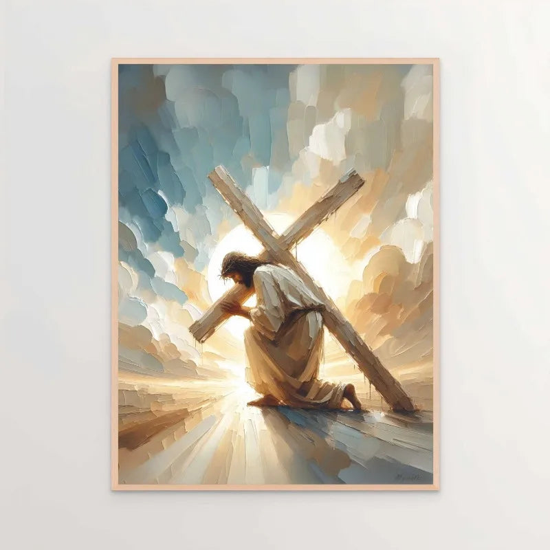 Modern Christian Believer Poster Jesus Praying Shepherd Bible Verse Easter Canvas Painting Wall Art for Kids Room Home Decor