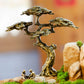 Micro Landscape Bronze Chinese Buddha Ancient Tea Ceremony Zen Moss Rockery Bonsai Sand Table Decorationfairy Garden Miniatures
