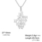 LIKGREAT Biblical Hebrew Calligraphy Necklace Earring Keyring Stainless Steel Jerusalem Verse Pendant Jewish Prayer Jewelry