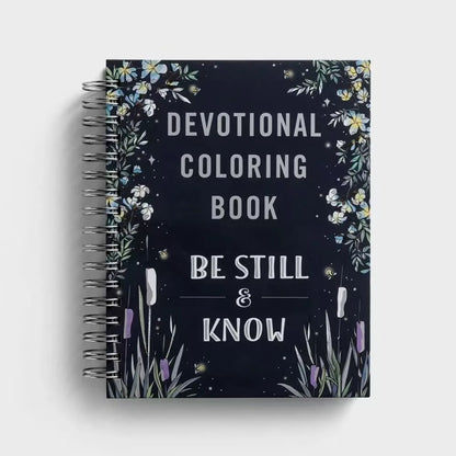 Devotional Coloring Book Be Still & Know English Spiral Bound Bible Inspired Faith Mindfulness Stress Relief Coloring Guide Book