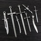10pcs/lot Antique Silver Plated Sword Blade Charms Pedants DIY Jewelry Making Accessories for Necklace Craft Findings