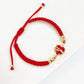 Red/Black Rope Braided Sacred Heart Shaped Crystal Cross Bracelet Classic for Men Women Lucky Religious Jewelry Party Gift