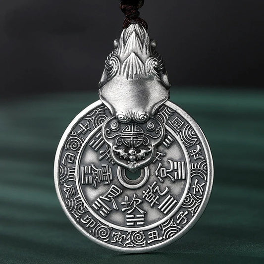 Blessing Ward Off Evil Univers Mountain Ghosts Coin Pendant For Men Jewelry Vintage Wealth Aniaml Pixiu Necklace Male Accessory