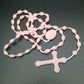 Luminous Glowing Rosary Necklace Plastic Catholic Cross Necklace Religious