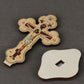 Wooden Jesus on Cross Stand Decoration Christian Crucifix Jesus Christ Crosses Icon Ornament Church Desktop Display Crafts Gift
