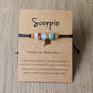 US  Aries Taurus Gemini Cancer Leo Virgo Libra Scorpio Sagittarius Capricorn Aquarius Pisces Gifts for Women Zodiac Bracelet