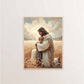 Modern Christian Believer Poster Jesus Praying Shepherd Bible Verse Easter Canvas Painting Wall Art for Kids Room Home Decor