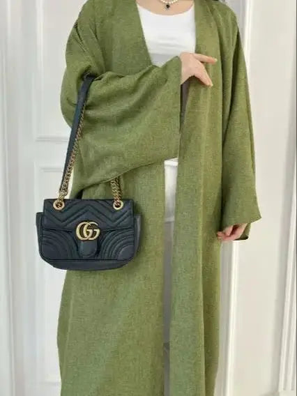 Similar Cotton Linen Batwing Kimono Abaya Dubai Islam Muslim Dress For Women Kebaya Kaftan Robe Musulmane Caftan Marocain Femme