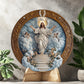 Art Deco Acrylic Religious Jesus Sun Catcher,Wall Hanging Decorative Sign for Home & Garden, Multipurpose Religious Theme Plaque