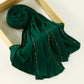 Rhinestone Modal Cotton Jersey Hijab Scarf For Women Stretch Shawl Plain Muslim Headband Fashion Solid Color Long Muffler