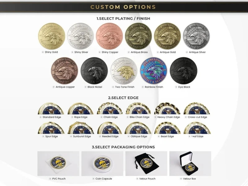 Custom Your Own Logo Metal Coins Shiny Gold Silver Metal Challenge Coins Promotional 2D 3D Zinc Alloy Game Token Coin For Gift