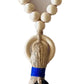 Wooden Guardian Amulet Tassel with Glass Evil Eye Bead Door-Knob Handle Hanging Modern Home Aesthetic Décor Home Decor Gift