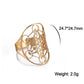 Unift Sacred Geometry Flower of Life Ring Adjustable Stainless Steel Ring Men Women Accessories Vintage Filigree Jewelry Gifts