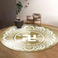 Six character mantra floor mat meditation mat energy yoga meditation mat circular anti slip mat