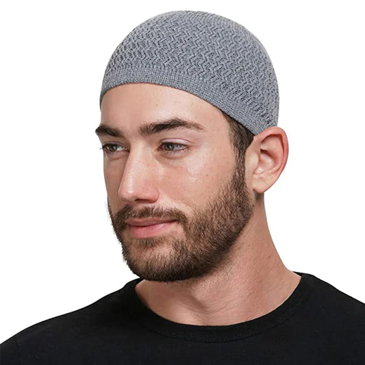Unisex Knitted Beanies Cap for Islamic Ramadan Jewish Kippah Home Hat Winter Knitted Muslim Men Prayer Hats Men's Wrap Head Caps