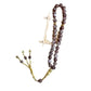 10mm Large Flower Beads 33pcs Glass Prayer Beads Muslim Tasbih Golden Tassel Handmade Rhombus Shape Retro Style Jewelry
