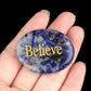 Natural Stone Crystal Engraved Different Inspirational Word Worry Stones Reiki Healing Crystals Palm Gemstone Thanksgiving Gifts