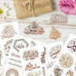 4sheets-50pcs Arabic Calligraphy Transparent Pvc Stickers,Islamic Phrases Design,Ramadan Decor Collection Labels For Gifts Wrap