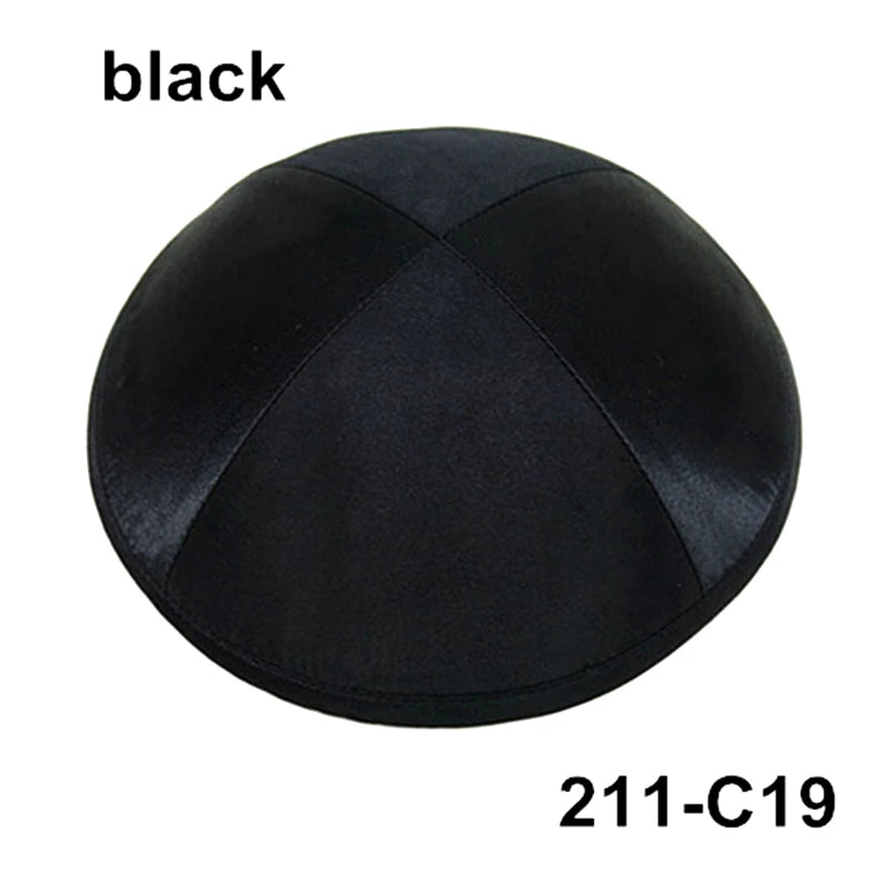 GIU 19cm Satin Jewish Hats Caps Skullies Beanies Kippot Yarmulke Kippah Dome Kipa For Wedding And Events