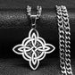 Viking Witch Celtic Knot Pendant Necklace Stainless Steel Men Chain Odin Gothic Necklace Protection Amulet Jewelry nudo de bruja