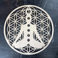 Wooden Flower Of Life Natural Symbol Sacred Geometry Ornaments Home Decoration Chakra Carved Coaster Wood Sign Wall Kitchen DIY