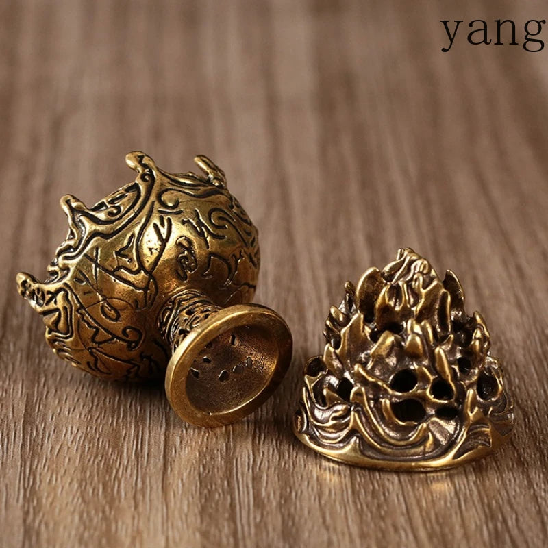LTT Mini Boshan Burner Pure Brass Incense Burner Home Indoor Zen Ornament Incense Burner